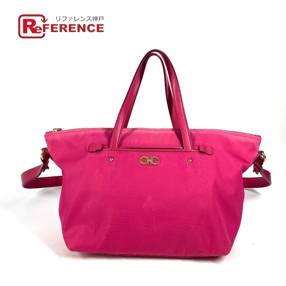 Salvatore Ferragamo Gancini Logo Bag Tote Crossbody Pink